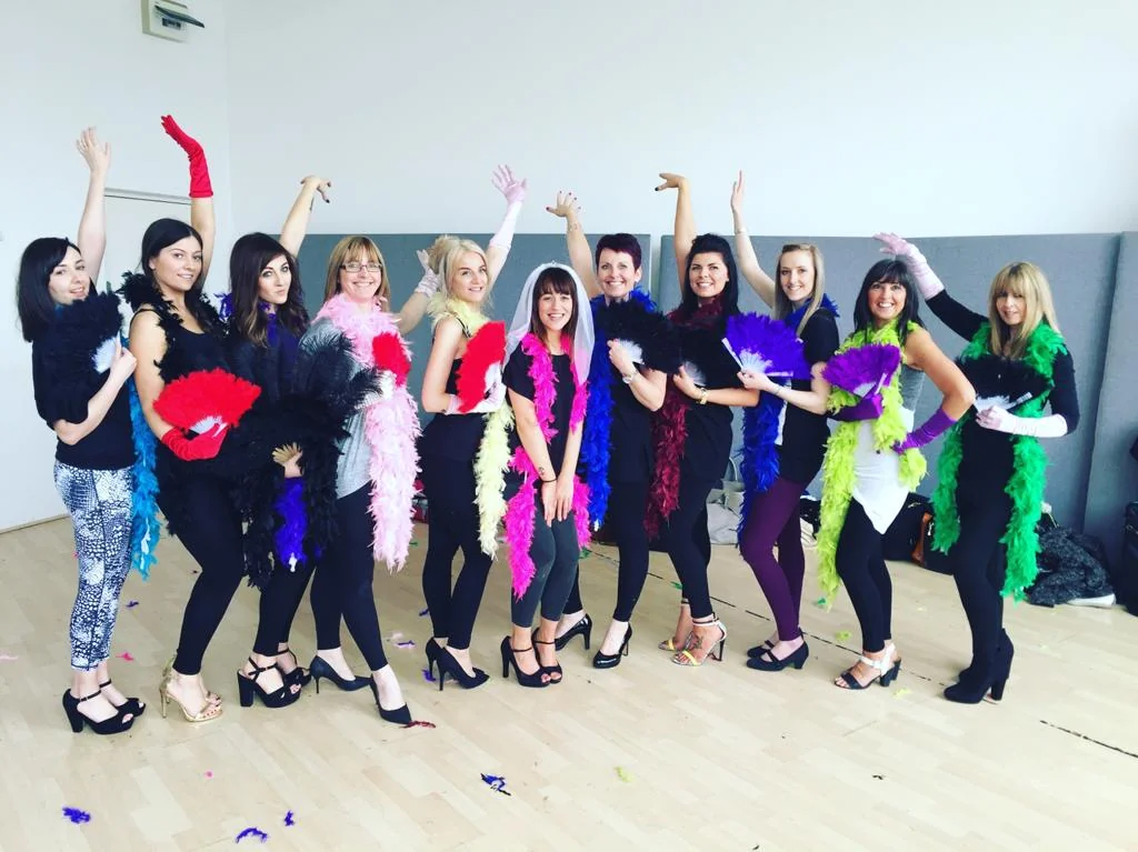 Burlesque hen party dance class in Oxford