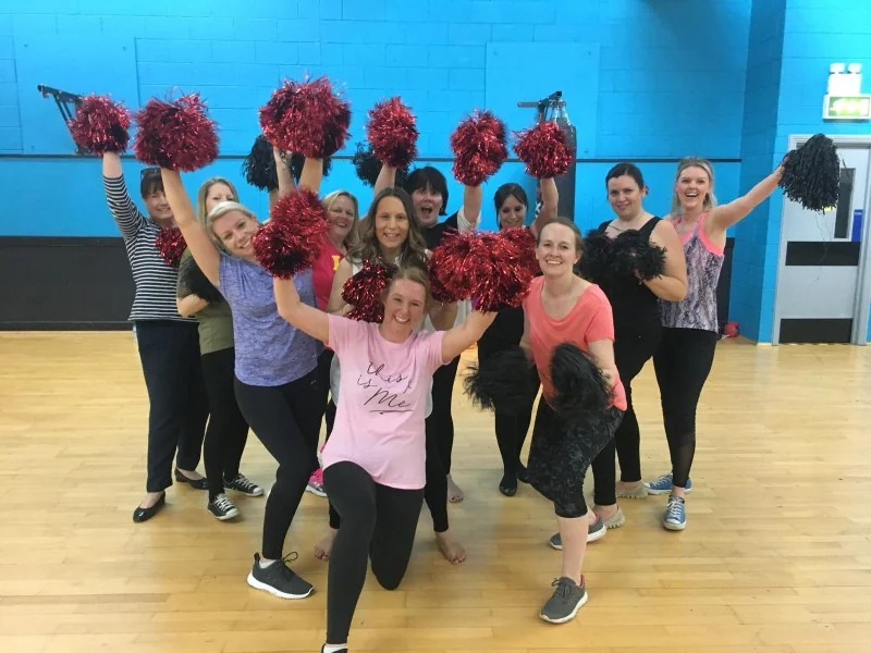 Cheerleading hen party dance class in Oxford